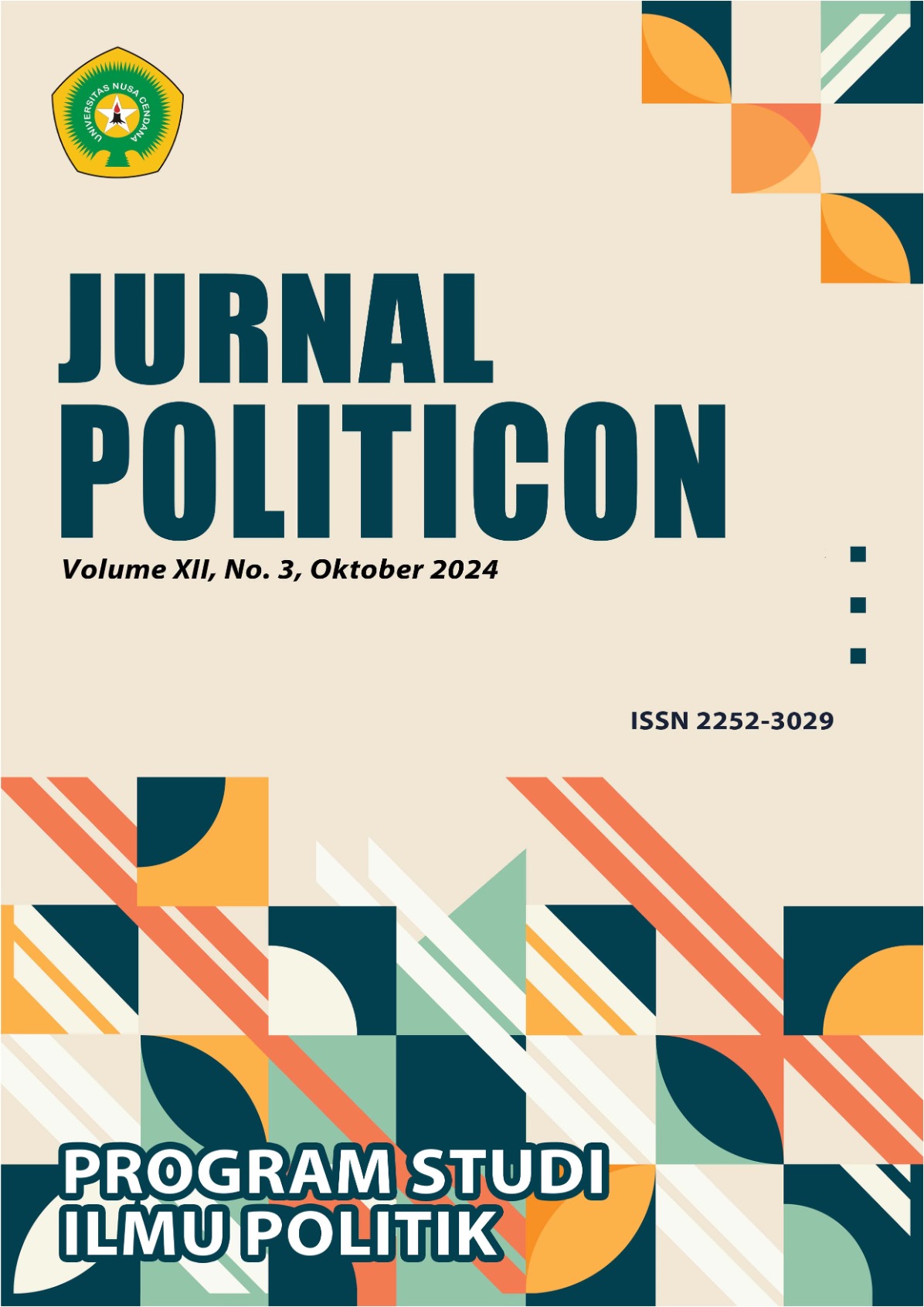 					View Vol. 12 No. 3 (2024): Jurnal Politicon
				